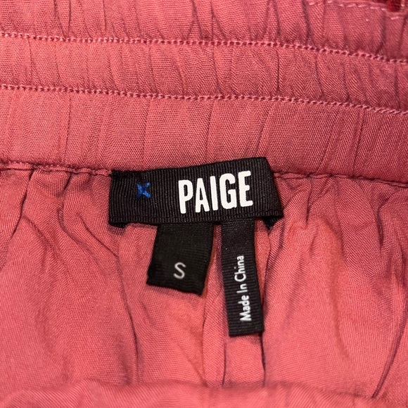 Paige Women's Mardi Short Elastic Waist Metallic Dots In Papaya - Picture 9 of 9